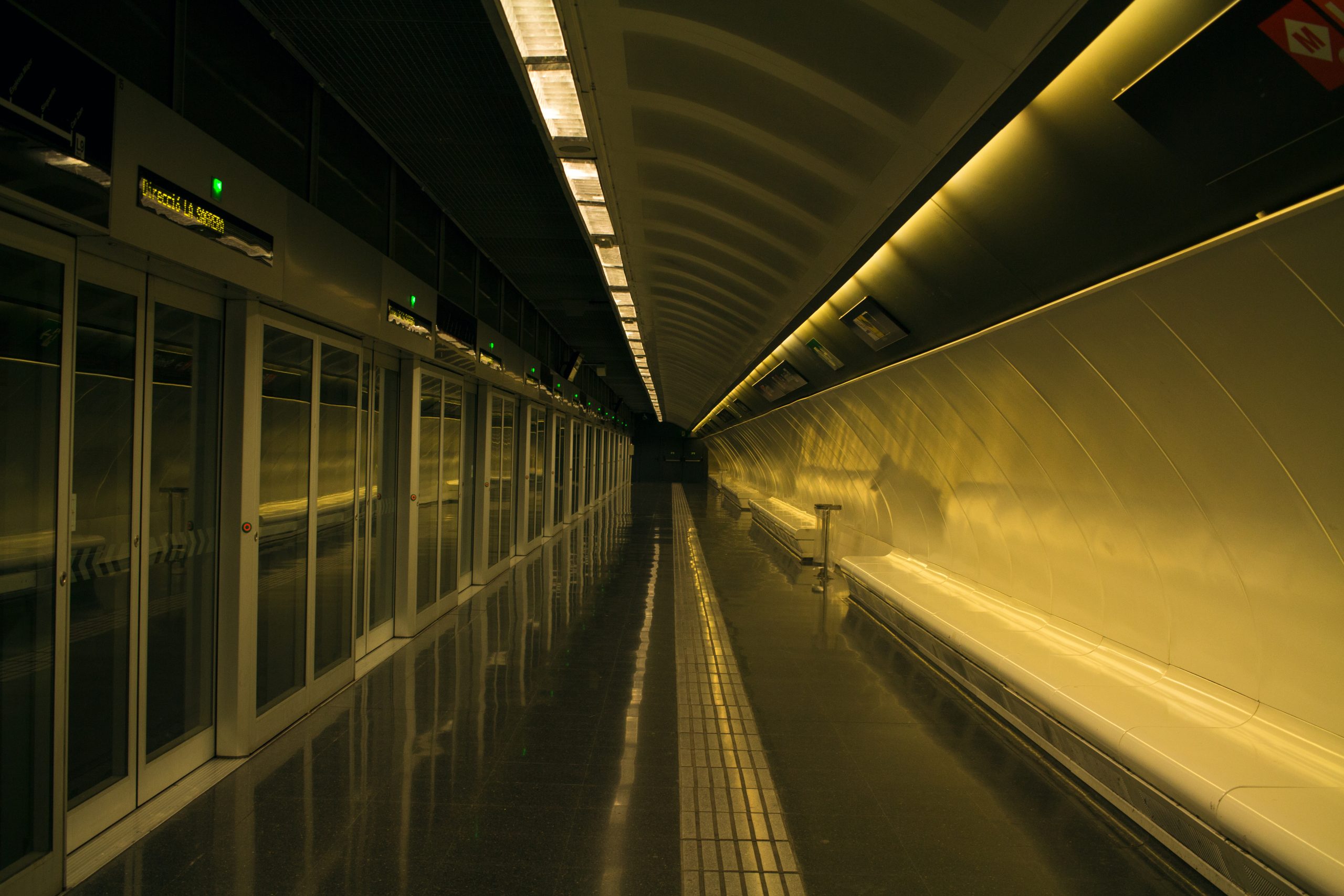 dark metro tunnel